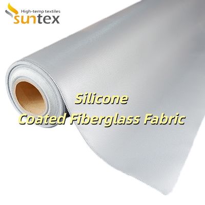 Alkali Free Water Repellent Silicone Coated Fiberglass Fabric with Temperature Resistance -50°C to 500°C for Insulation