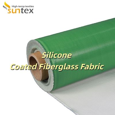 Double Sided Silicone Coated Fiberglass Fabric Alkali Free Grey Color Fireproof Thermal Insulation Cloth