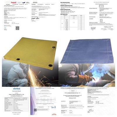 Διπλή πλευρά PU 17 Oz 16 Mil συγκόλληση κουβέρτα πυρόσβεση θερμική ανθεκτική στρώμα