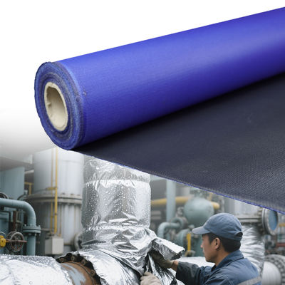 Fireproof PU Coated Fiberglass Fabric with Twill Weave 460 g/sqm and 0.41 mm Thickness for High Temperature Resistance