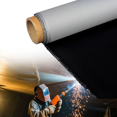 Fireproof PU Coated Fiberglass Fabric with Twill Weave 460 g/sqm and 0.41 mm Thickness for High Temperature Resistance