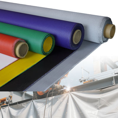 Double Sided Fire Retardant Silicone Coated Fiberglass Fabric with Temperature Resistance -50°C to 500°C and 400 g/sqm Weight