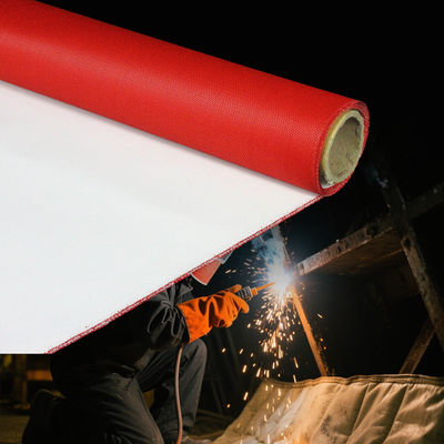 Fireproof PU Coated Fiberglass Fabric with 1m to 1.55m Width Solvent and Oil Resistant Thermal Insulation Material
