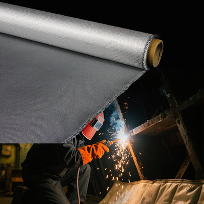 Double-Sided Fireproof PU Coated Fiberglass Fabric 460 g/sqm 0.41 mm Twill Weave for Fire Resistant Applications