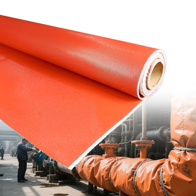 Fire Retardant Grey Color Silicone Coated Fiberglass Fabric with 50 m / 100 m Roll Length and Oil Resistant Properties