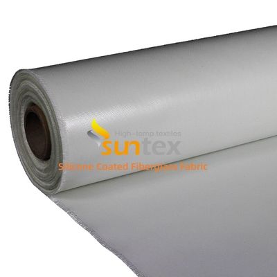 Double Sides Silicone Coated Fiberglass Fabric with 50 m / 100 m Roll Length and Corrosion Resistant Properties