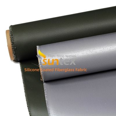 Alkali Free Anti-Aging Silicone Coated Fiberglass Fabric with 50 m / 100 m Roll Length