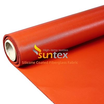Alkali Free Anti-Aging Silicone Coated Fiberglass Fabric with 50 m / 100 m Roll Length