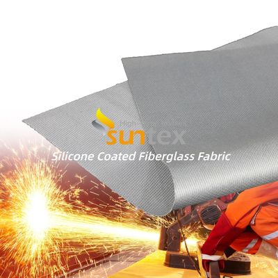 Fireproof Heat Resistant Silicone Coated Fiberglass Fabric with 850g/m2 Weight for High Temperature Insulation