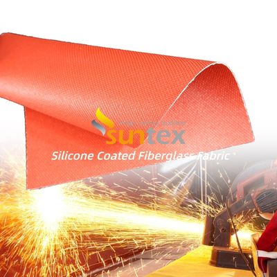 Double Sided Silicone Coated Fiberglass Fabric with 50 m / 100 m Roll Length and Corrosion Resistance