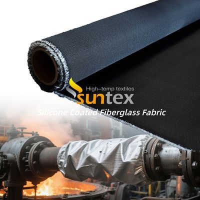 Liquid Silicone Rubber Coated Fiberglass Cloth High Temperature Fireproof Fabric with Corrosion Resistant and Weatherproof Properties