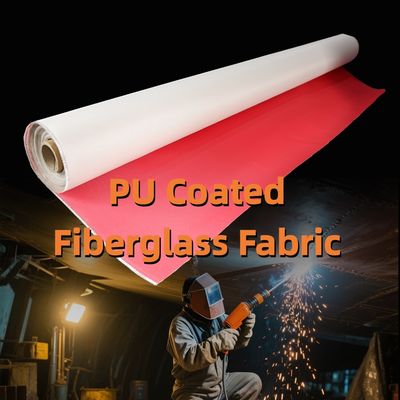 Ultimate Heat Protection PU Coated Fiberglass Fabric Withstands 1800°C M0 Approvals and 1m to 1.55m Width