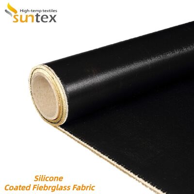 Fireproof High Temperature Resistance (-70~260℃) Waterproof Silicone Coated Fiberglass Fabric High Silica Fiberglass Cloth