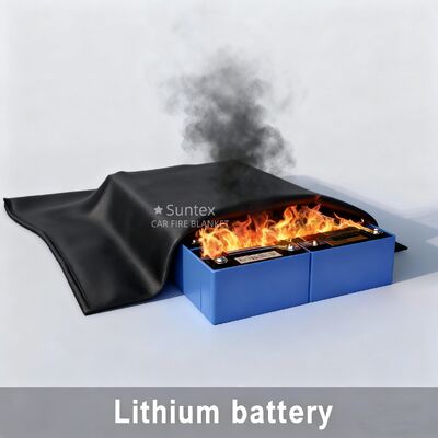 Gray EV Car Fire Blanket with 550℃/1000℃ Thermal Resistance and Oxygen Deprivation for Fire Safety