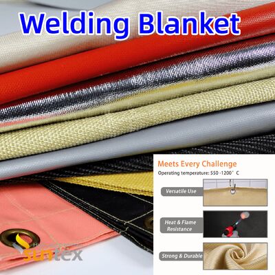 SUNTEX Βαρέως τύπου 550°C Ανθεκτική στη θερμότητα Ακρυλική Επίστρωση Υαλοβάμβακα Κάλυμμα Συγκόλλησης με Προσαρμόσιμα Μεγέθη