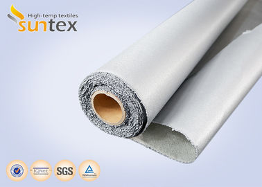 PU Coated Fiberglass Cloth 460gsm Fire Resistant Blue Black