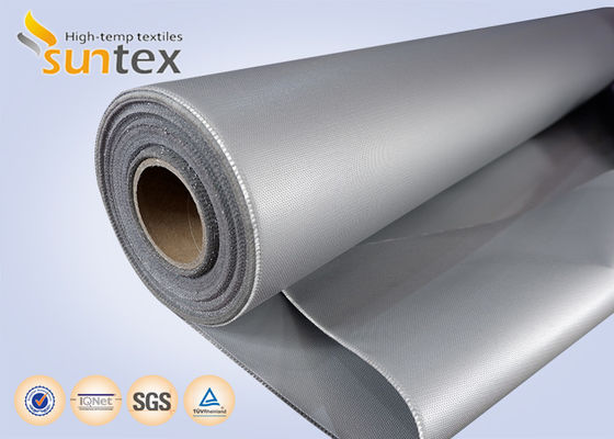 Flame Retardant Silicone Coated Fiberglass Fabric with Temperature Resistance -50C to 500C and Weight 400 g/sqm