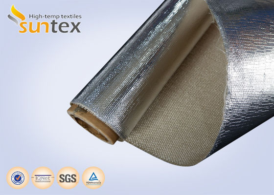 Heat Reflective 18 Micron Aluminum Foil Coated Fiberglass Insulation Fabric