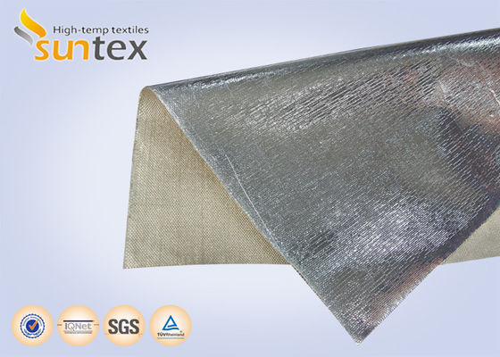 Heat Reflective 18 Micron Aluminum Foil Coated Fiberglass Insulation Fabric