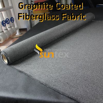 Graphite Coated High Temperature Fiberglass Cloth with 750℃ Resistance and 28.82oz/sqy Weight for Fire Curtains and Welding Blankets