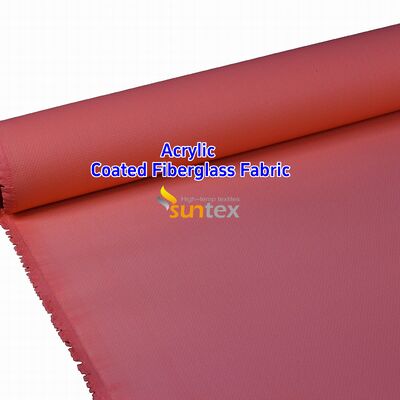 Acrylic Coated Fire Resistant Fiberglass Fabric with 550 Degree C Temperature Resistance for Welding Blankets