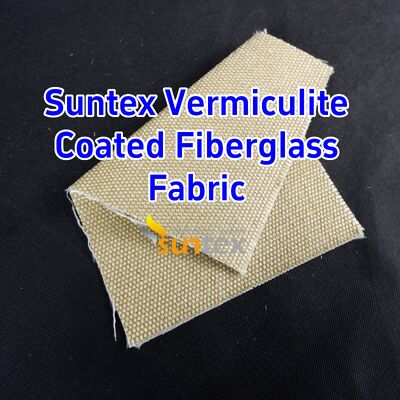 750℃ Temperature Resistance 1070gsm Heavy Weight Vermiculite Coated Fiberglass Fabric with Excellent Abrasion Resistance