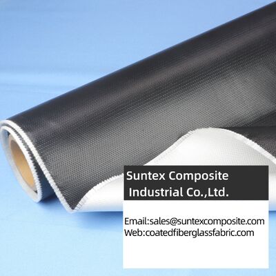 High Temperature Silicone Coated Fiberglass Fabric with Two Side Silicone Rubber Coating and Alkali Free E-Glass for 550°C Resistance