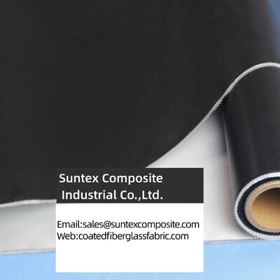 High Temperature Silicone Coated Fiberglass Fabric with Two Side Silicone Rubber Coating and Alkali Free E-Glass for 550°C Resistance