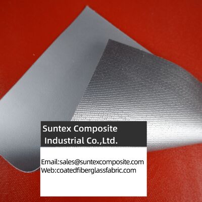 Alkali Free 4H Satin Weave Silicone Coated Fiberglass Fabric - 550°C Heat Resistant Fireproof Cloth