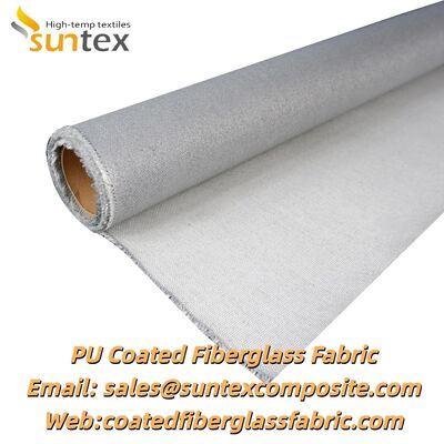 Υφασμα από fiberglass με επίστρωση PU ανθεκτικό σε υψηλές θερμοκρασίες με βασική αντοχή υφάσματος 550°C και καλή αντοχή στην τριβή για πυράντοχες κουρτίνες
