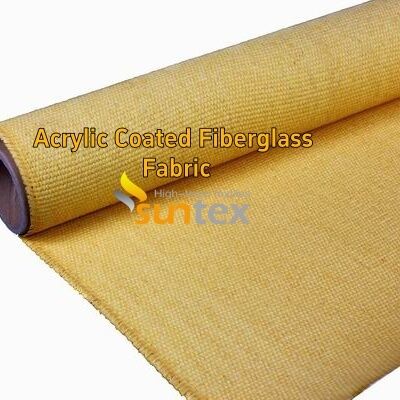 Red 0.4mm Fire Resistant Fiberglass Fabric with 550 Degree C Temperature Resistance and Acrylic Coating for Welding Blankets