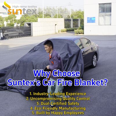 6m X 8m Large Size EV Car Fire Blanket with 550℃/1000℃ Thermal Resistance and Oxygen Deprivation