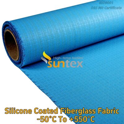High Temperature Heat Resistant Silicone Rubber Coated Twill Woven Fiberglass Mesh Cloth
