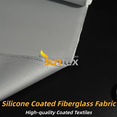 Durable Grey Color Silicone Coated Fiberglass Fabric Double Sided Fire Resistant Fabric Designed for Industrial Insulation