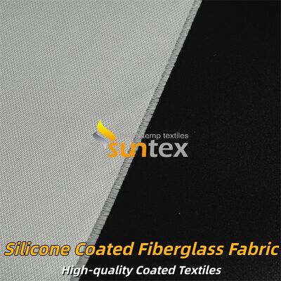 Durable Grey Color Silicone Coated Fiberglass Fabric Double Sided Fire Resistant Fabric Designed for Industrial Insulation