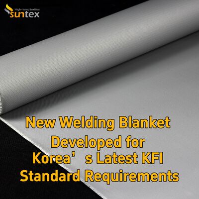Suntex Grey Silicone Coated Fiberglass Welding Blanket | Korea Latest KFI Standard