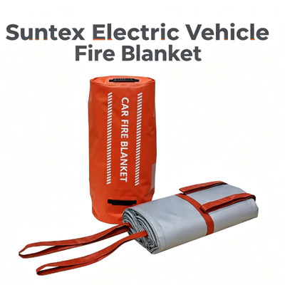 Η κουβέρτα πυρκαγιάς ηλεκτρικών οχημάτων Suntex απομονώνει τις πυρκαγιές αυτοκινήτων EV γρήγορα, αποτελεσματικά και με ασφάλεια