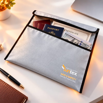 Fiberglass Fire Resistant Bag for Documents,  
Ideal for home, office or travel, The Fire Bag stands up against basic fire and water