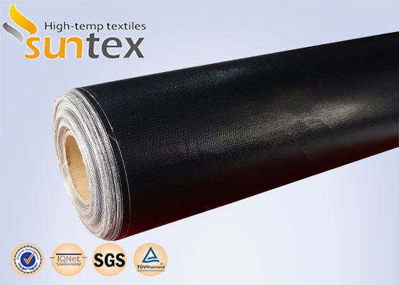 Μαύρο αντιστατικό ντυμένο PTFE ύφασμα φίμπεργκλας για το μονωτικό περίβλημα σκόνης